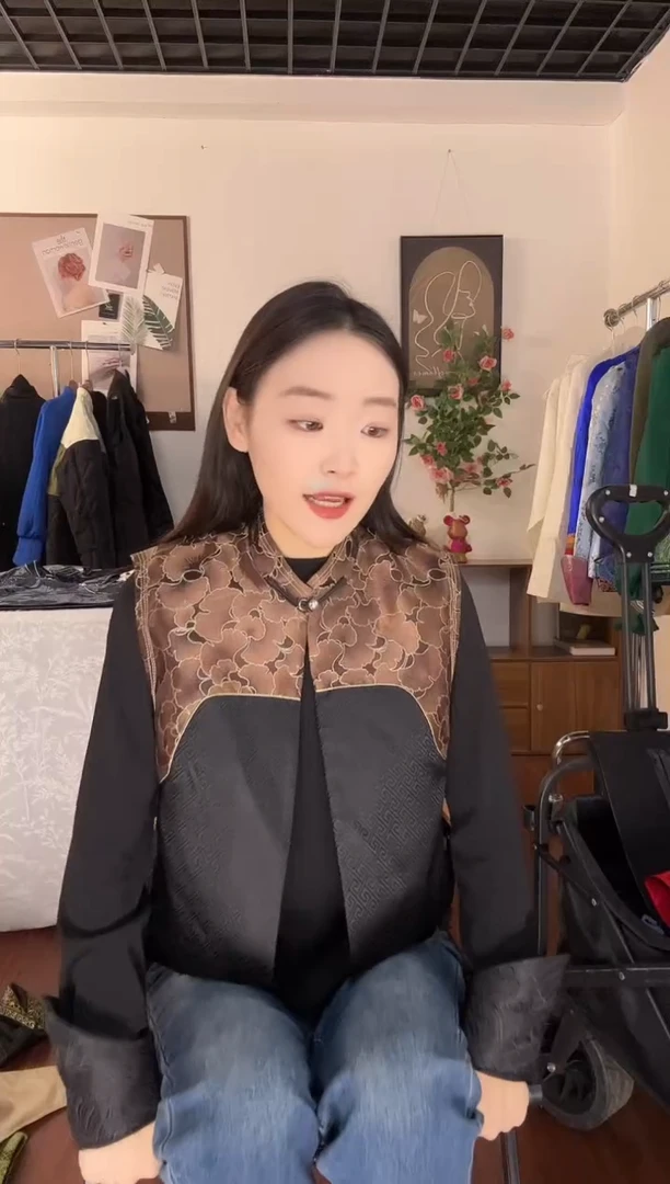 黑棕拼色马甲2xl