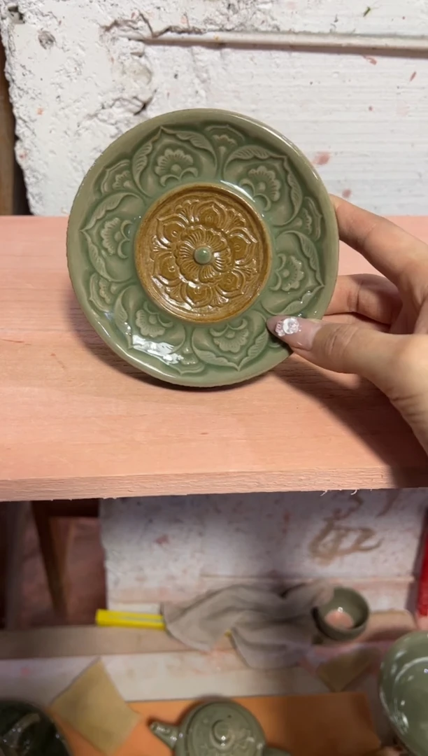 耀州窑宝相纹盖置