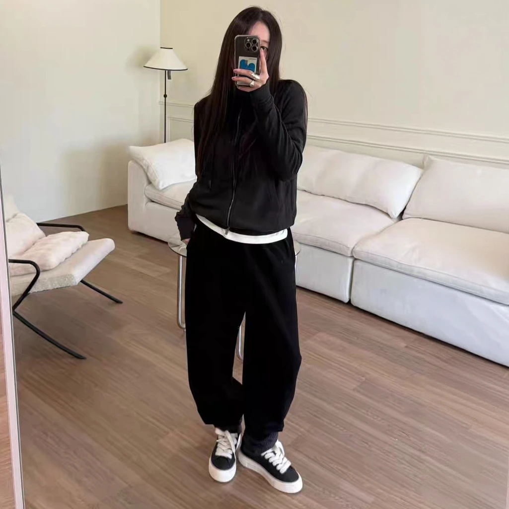 少量现！泡菜正品 tug 秋冬款 薄绒棉卫裤 薄绒束脚休闲卫裤 女
