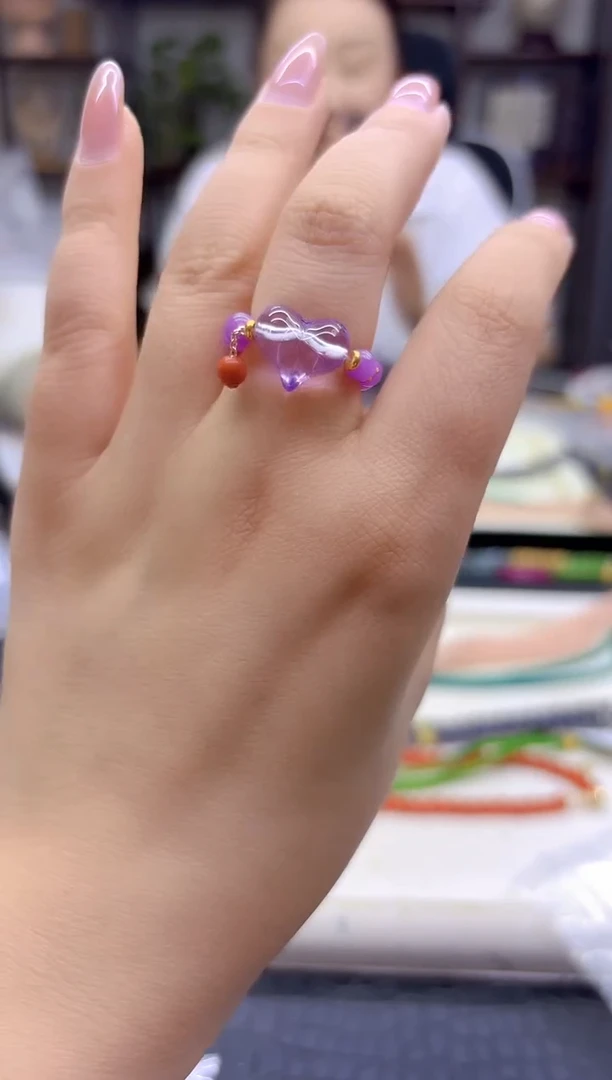 未镶嵌戒指水晶DIY款J117