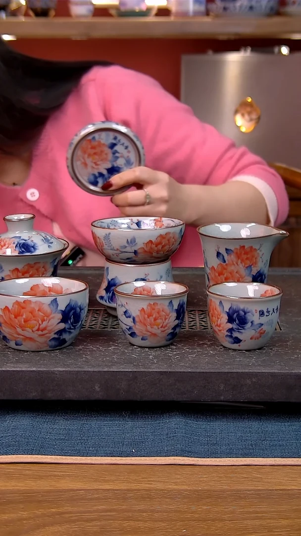 简装家用款7件套 老陶泥开片纹陶瓷茶具