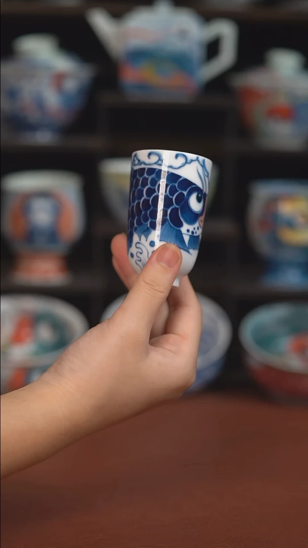 昨明手绘布雨闻香杯  （清仓福利 ）
