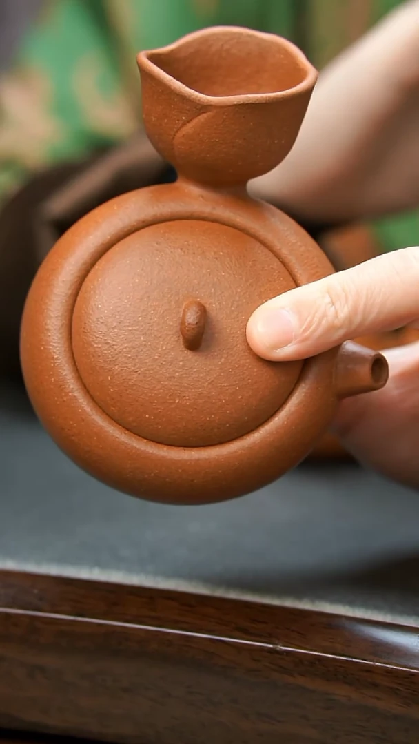 【闪购商品】紫砂茶壶红降坡侧把壶