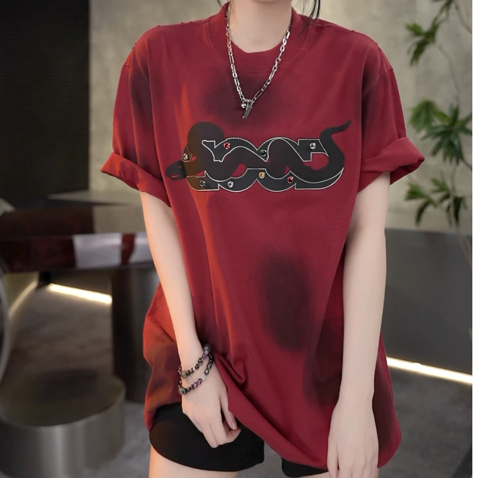 【黛仪专属】夏季半袖纯棉短袖T恤男女同款S256074