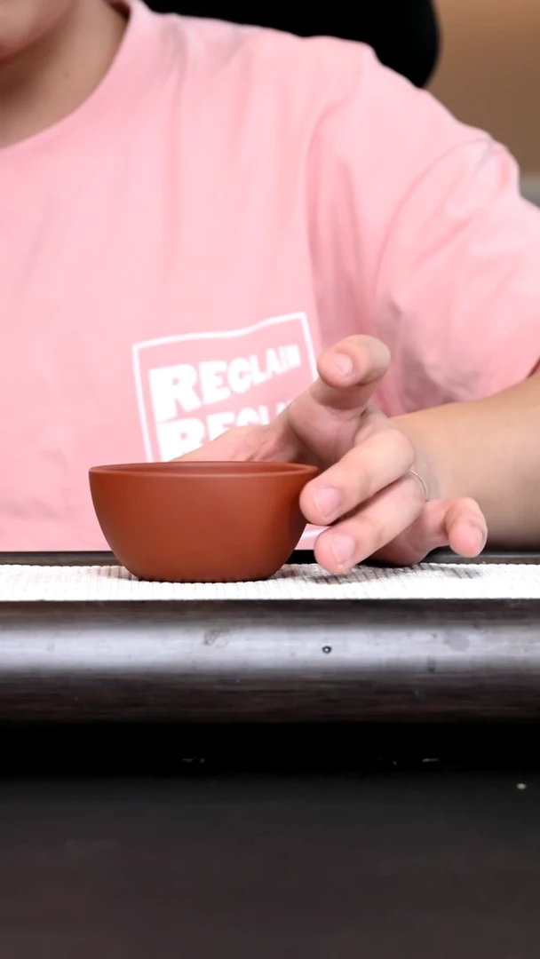 紫砂其他YZGT16683-黄龙正砂-钵圆杯-小红泥130cc