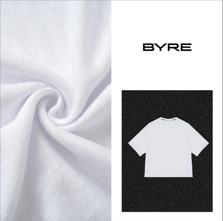 BY503 宽松版亚麻短袖 【冷水手洗】