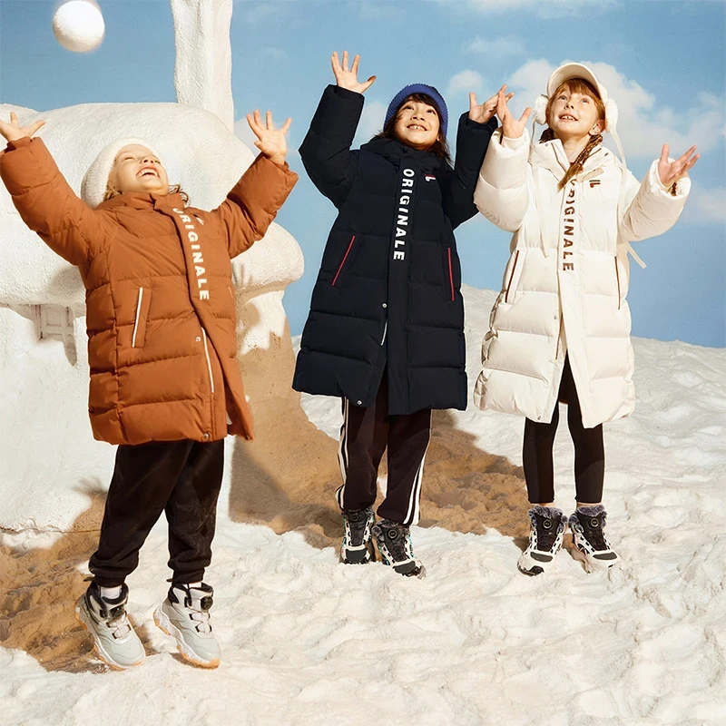 【斐乐儿童】冬季特惠洋气时髦羽绒服加厚长款保暖防水防风大小童装