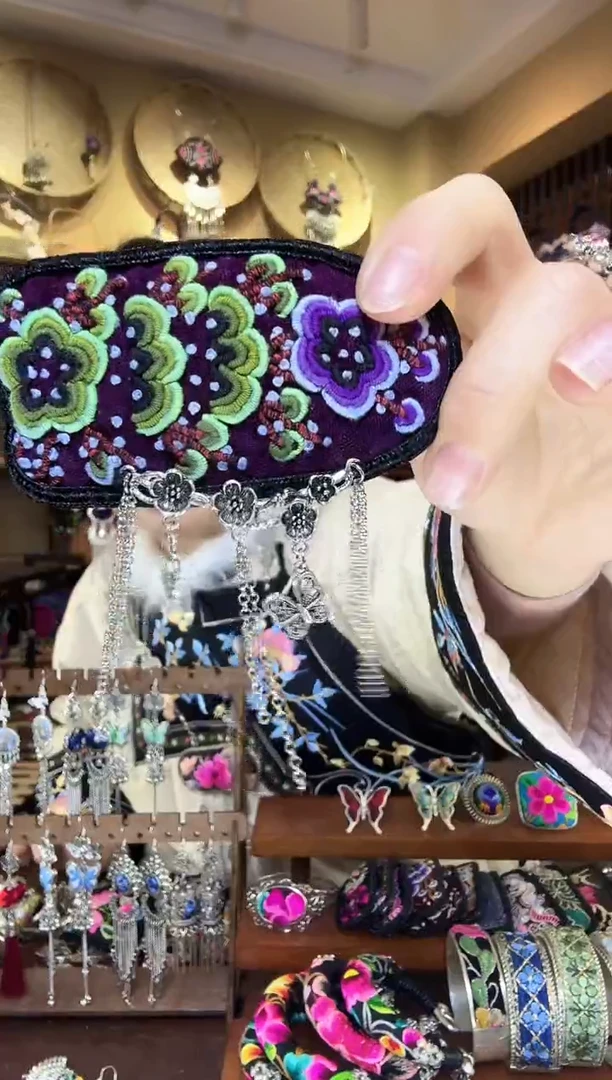 刺绣非遗刺绣民族风发夹