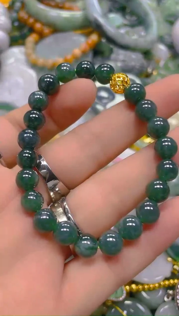 翡翠未镶嵌颈饰7MM/R/翡翠A货一图一物