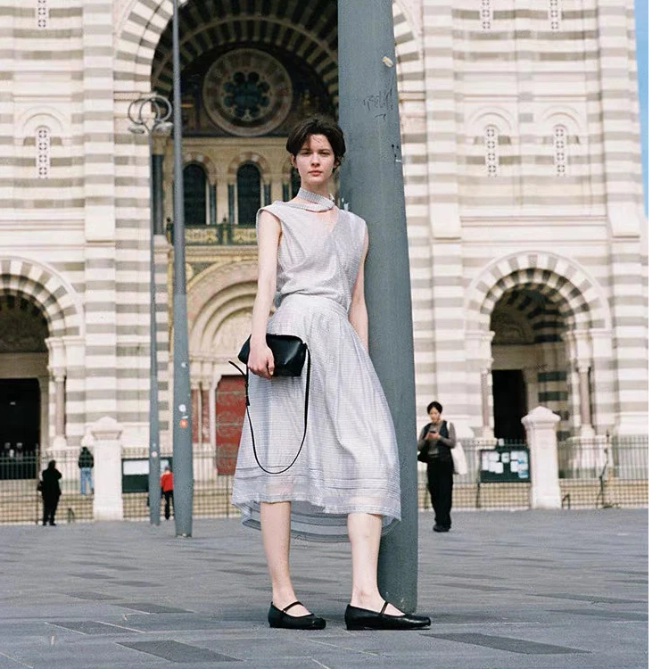 闪闪兒 25新款元单loe* 雪纺拼接半身裙22049