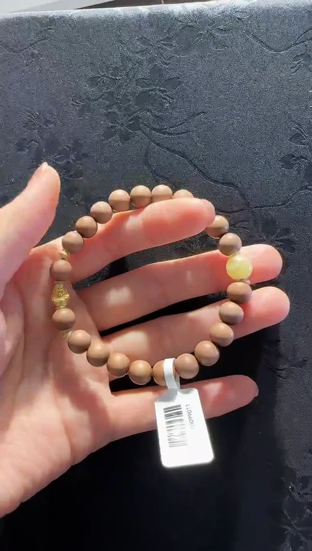 手串蜜蜡18K金镶嵌珠宝原创直播间8mm