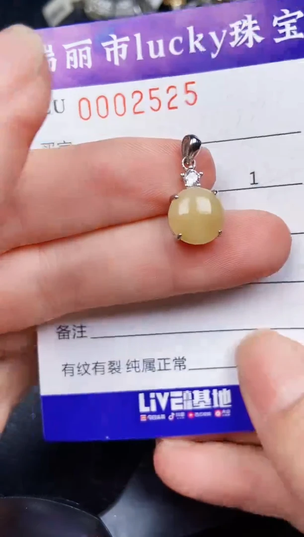 翡翠银S925镶嵌颈饰2525