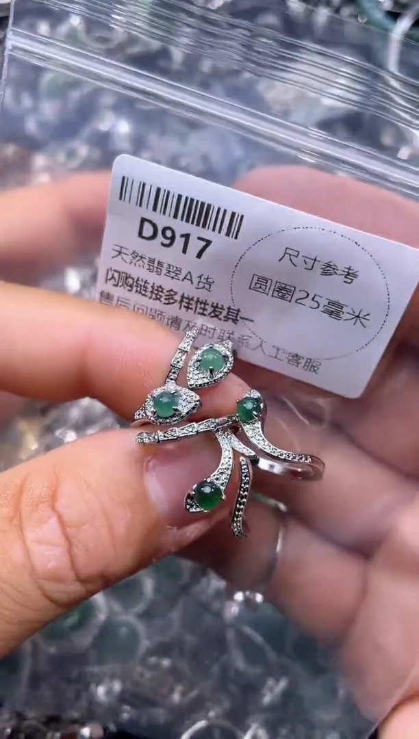 【闪购商品】翡翠颈饰未镶嵌D917戒指 多样性发其二