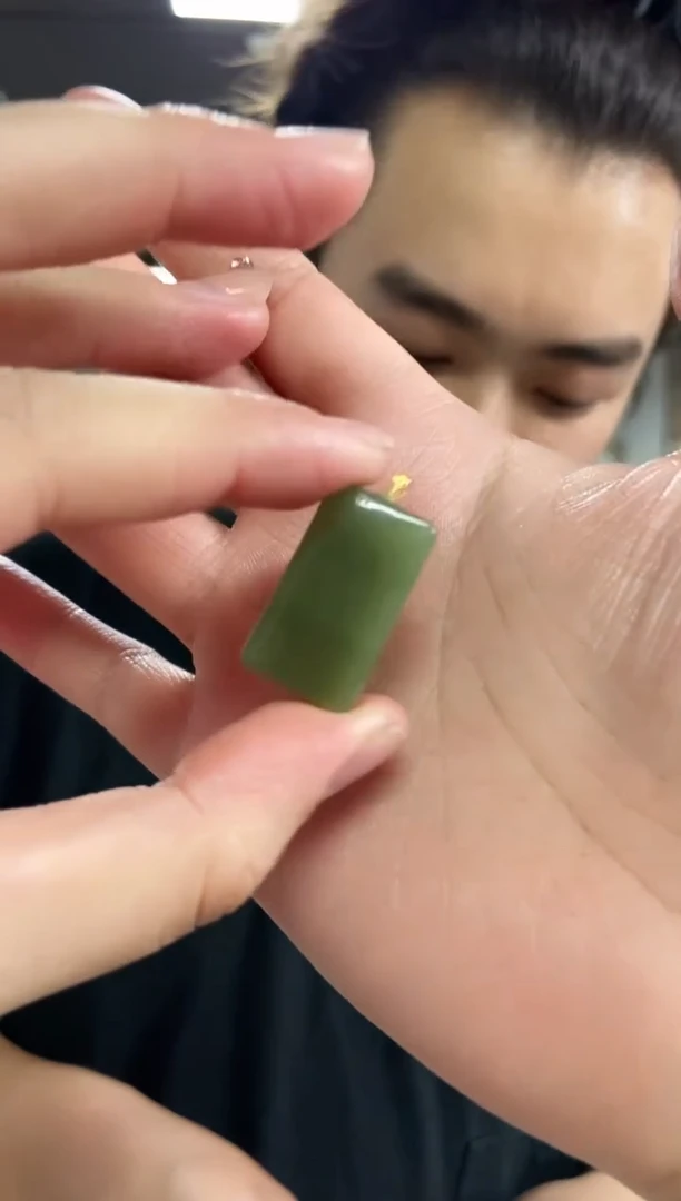 【闪购商品】和田玉吊坠18K金镶嵌多样性发其一颜色微差