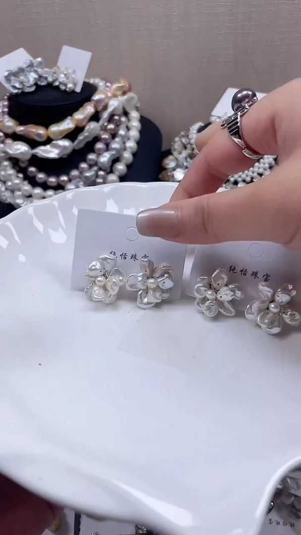 未镶嵌耳饰淡水珍珠【纯恬饰品】（多样性发货发一）