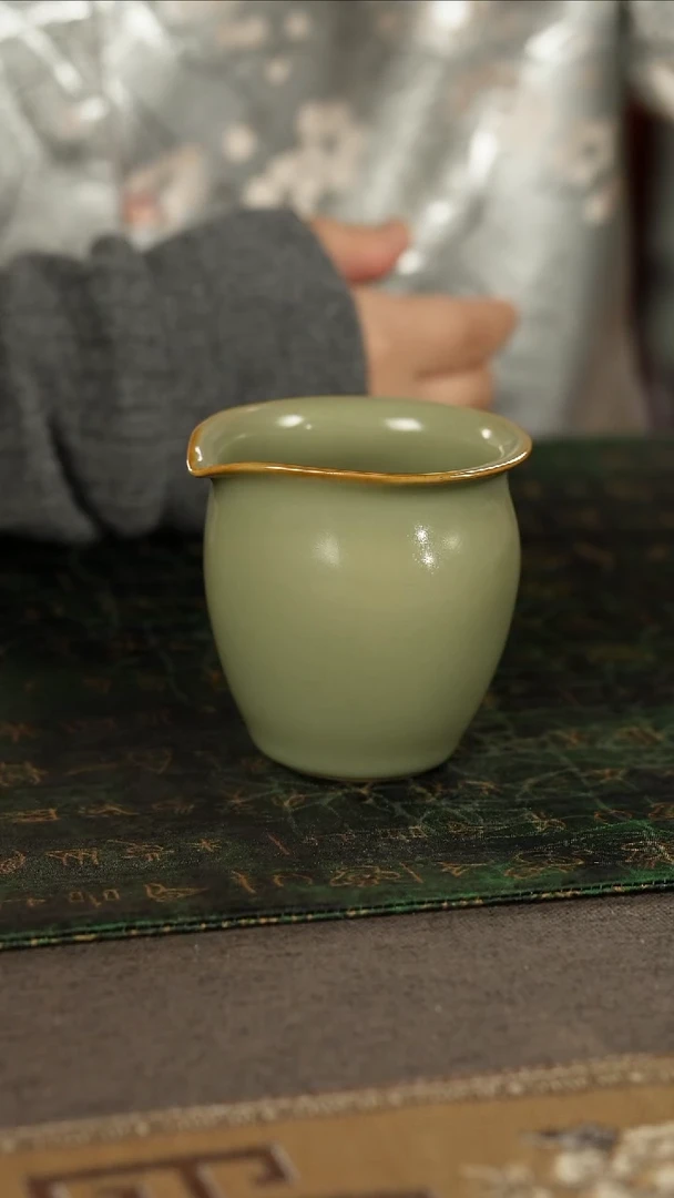 善窑厂汝窑粉青素色公道杯