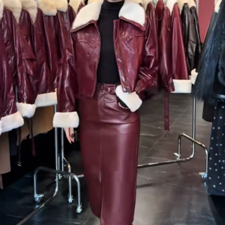 2025冬季新款潮流韩版爆款网红外套裙子0E01