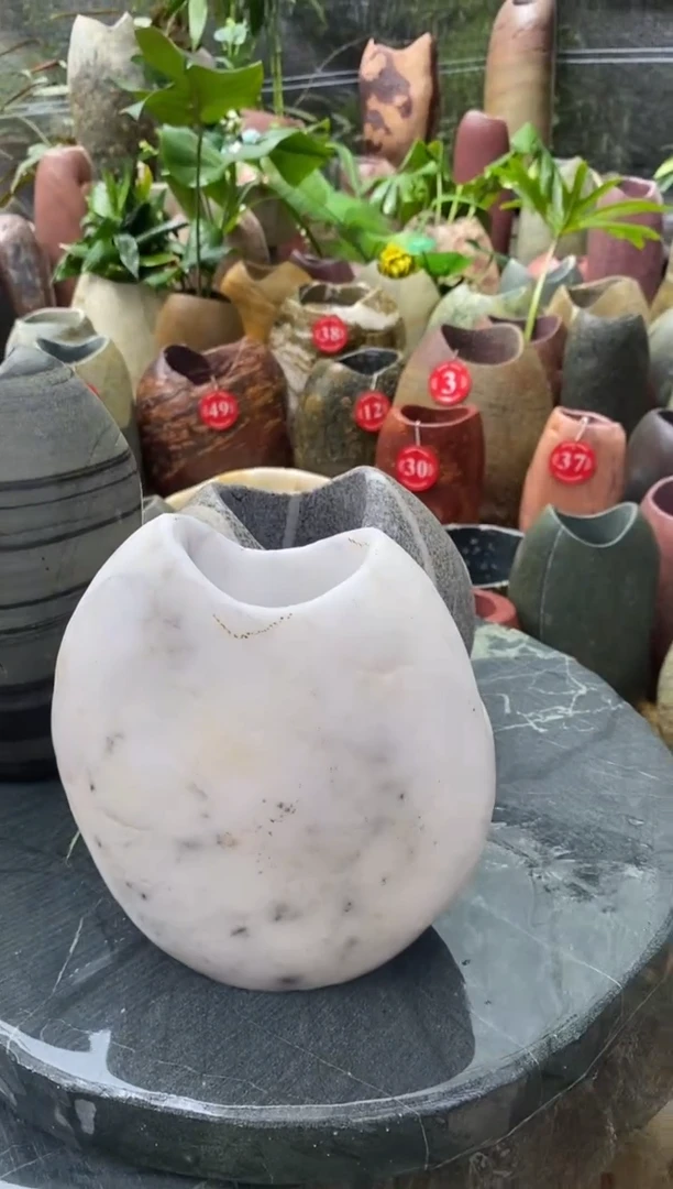 爆**火天然石头花瓶花器