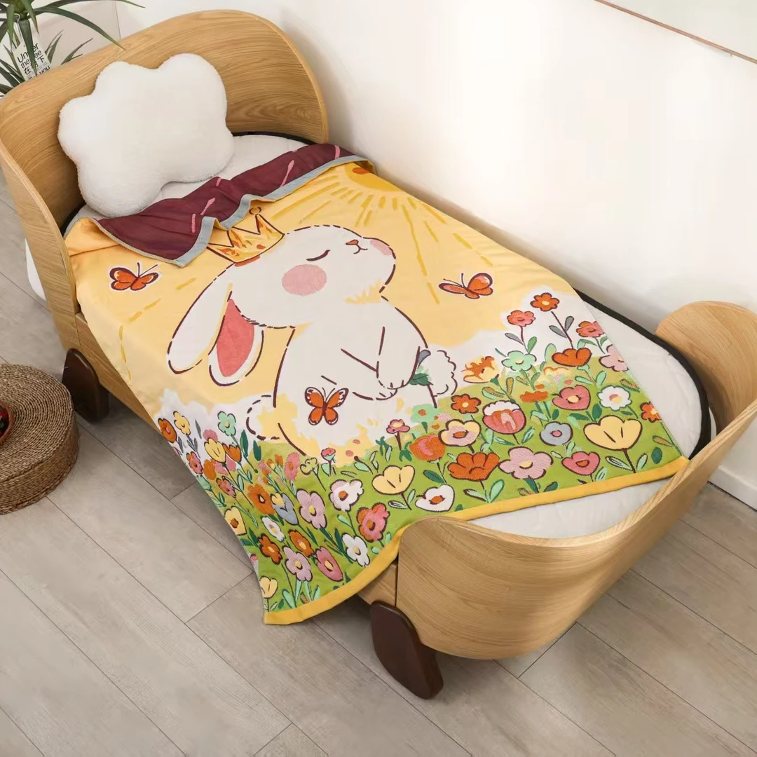 【萌兔女王】1.5*2.0m高端纯棉双层纱柔软可机洗A类 空调被