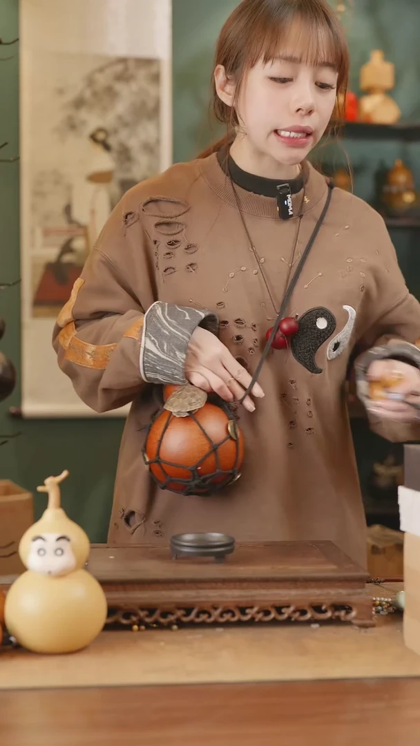 【闪购商品】341号精品天然大漆工艺防渗内胆酒葫芦~