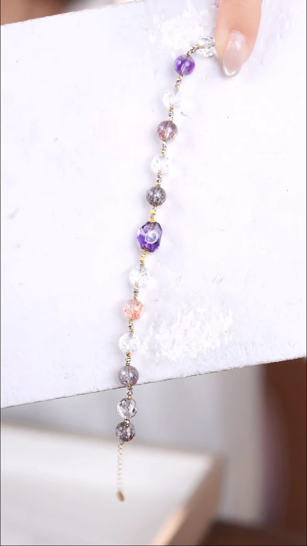 18K金镶嵌手链水晶@