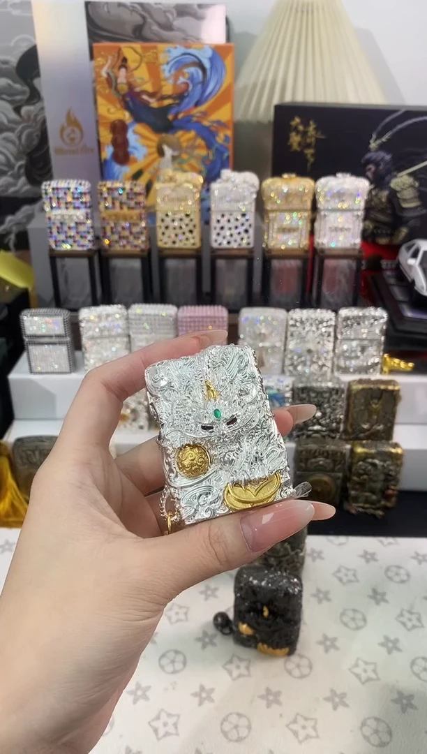 铜zippo银玉打火机