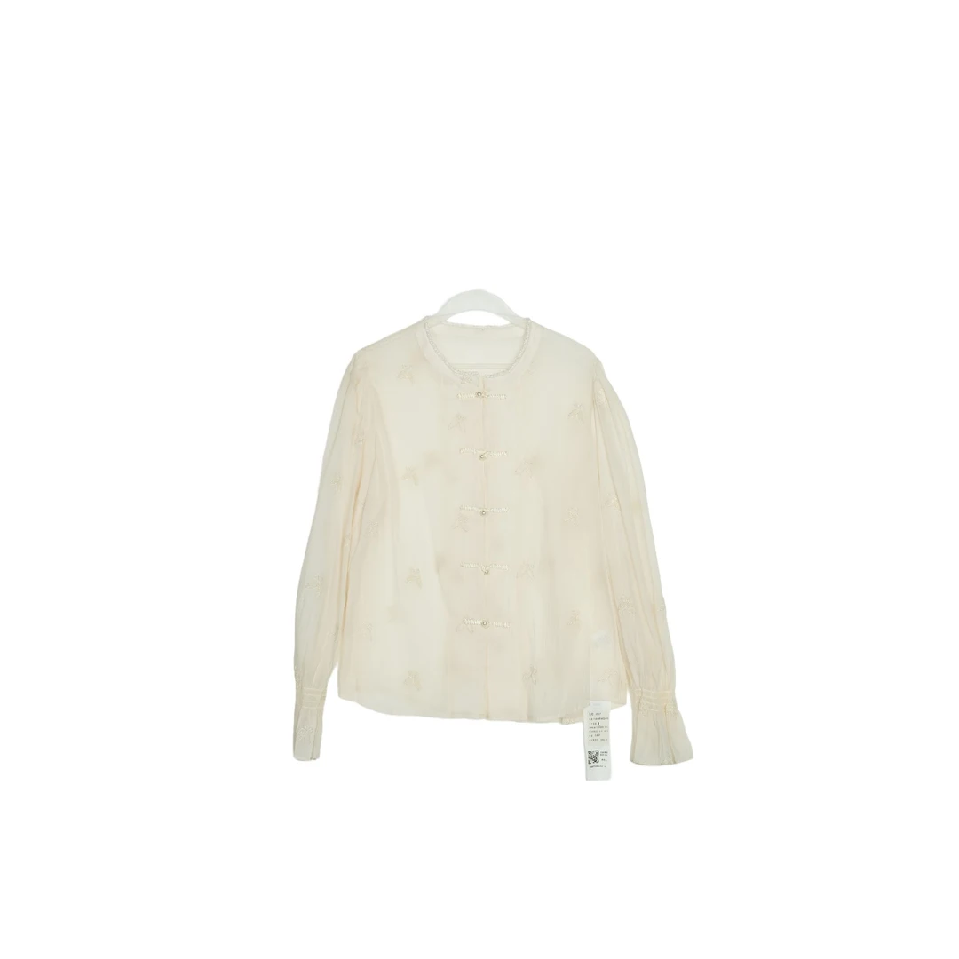 【夏幽幽专属】女士休闲百搭国风衬衫10CKA110W0570