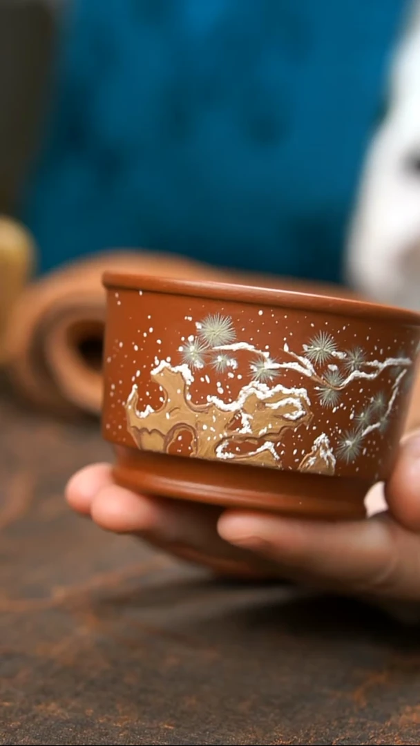 茶壶紫砂雪景杯子微瑕