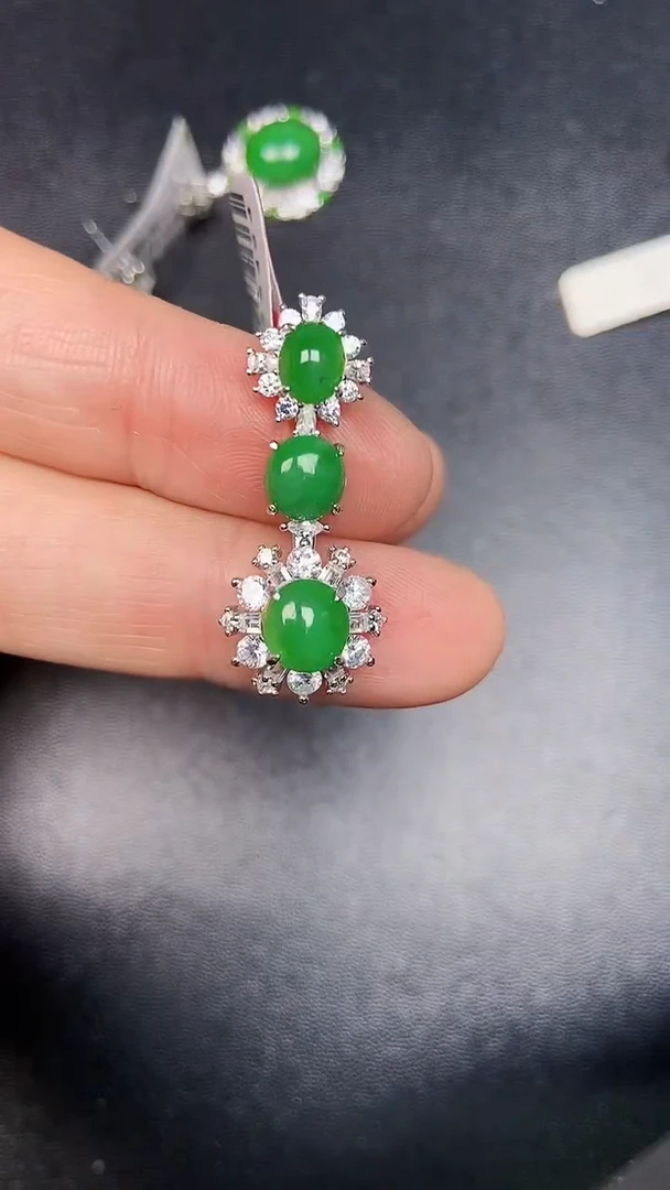 银S925镶嵌戒指翡翠1490