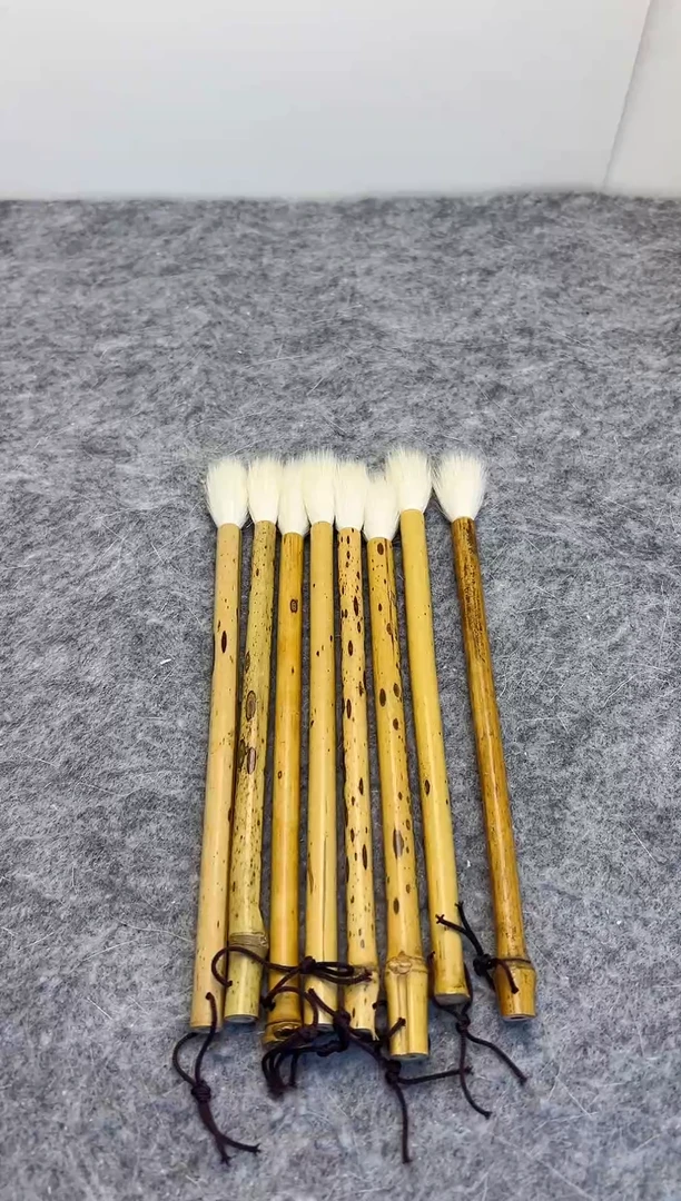 出锋3.5cm 羊毫毛笔 2支 老梅鹿笔杆