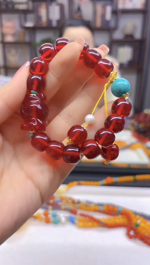 【闪购商品】血珀手链未镶嵌DIY款S346