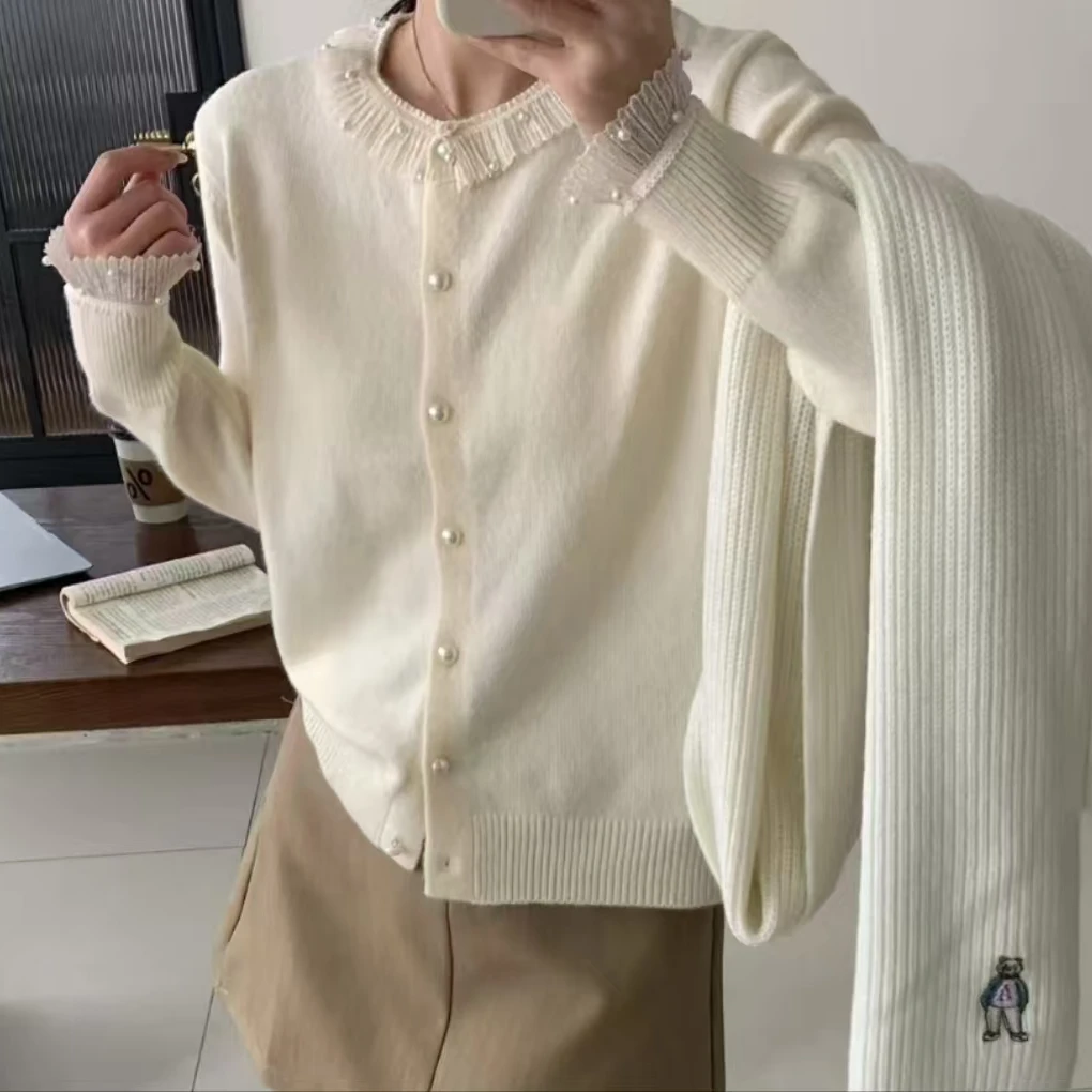 针织衫气质长袖时尚百搭宽松圆领韩版秋季春秋短款纯色秋冬设计感