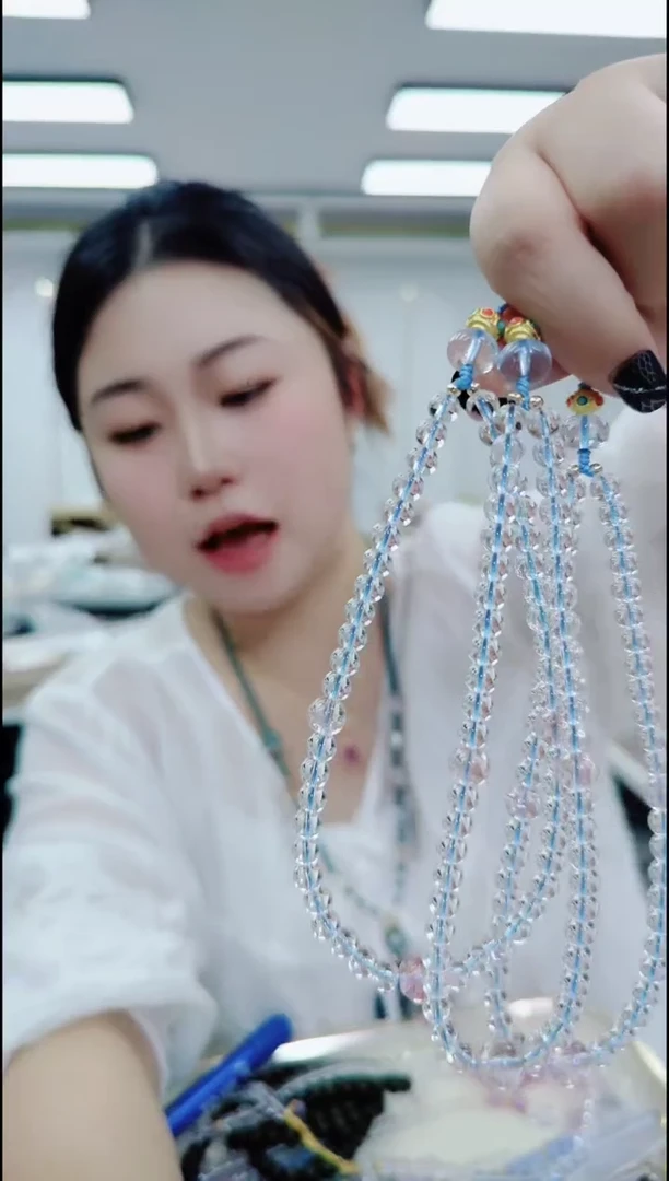 玛瑙/玉髓颈饰合金2043蓝手机链