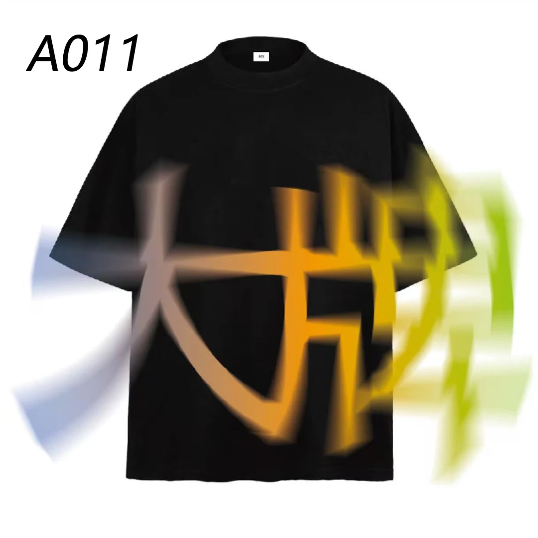 【高端定制11】半身印圆领休闲套头短袖 正肩透气T恤 男女同款