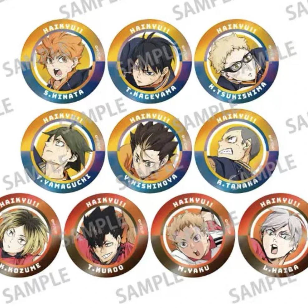 KAMIO 排球少年 垃圾场的对决 金属闪吧唧