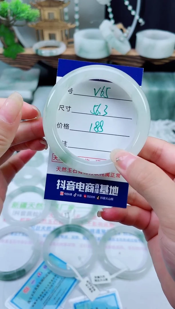 未镶嵌手镯石英质玉（天山翠）65