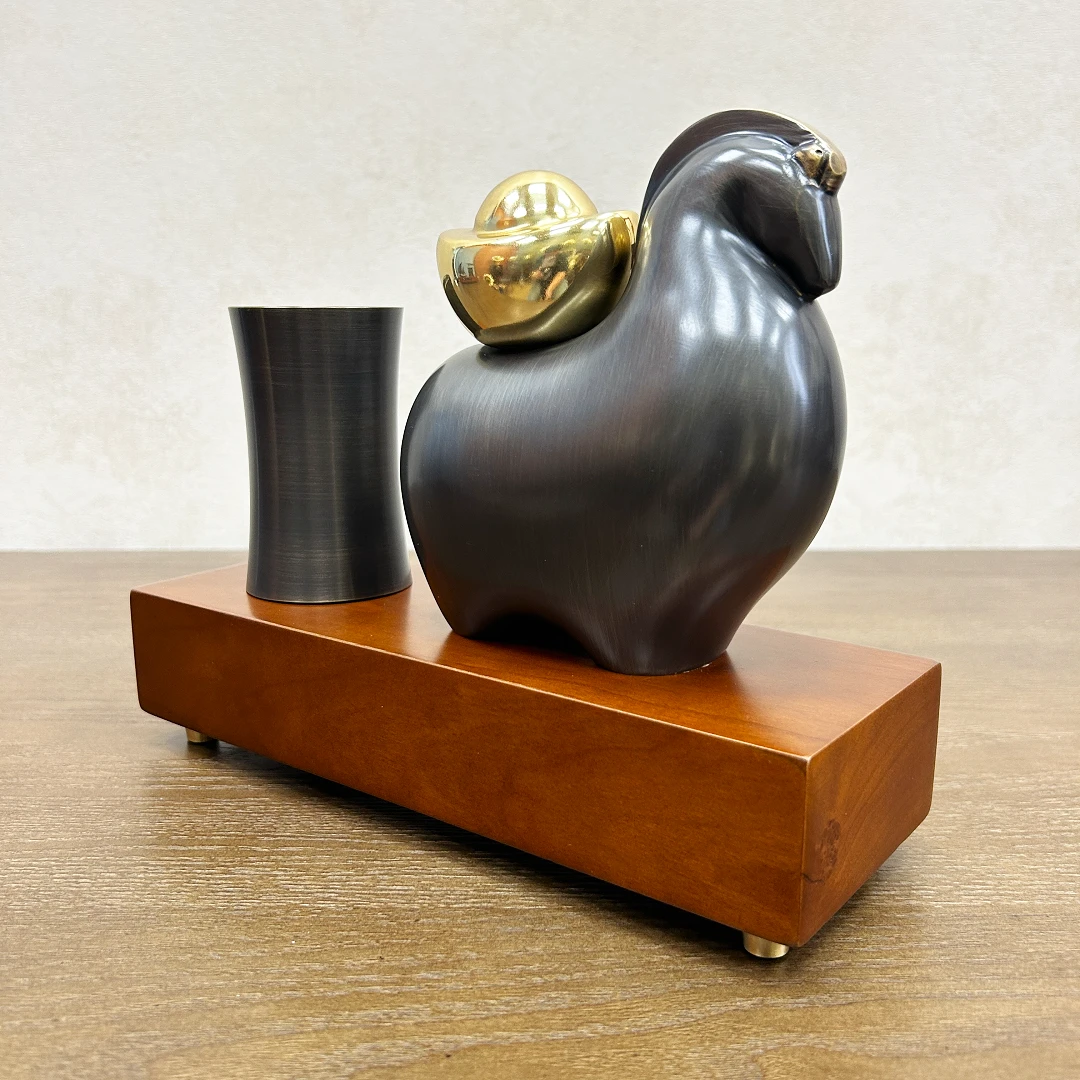 马上来财轻奢笔筒蓝牙音响带USB功能充电款