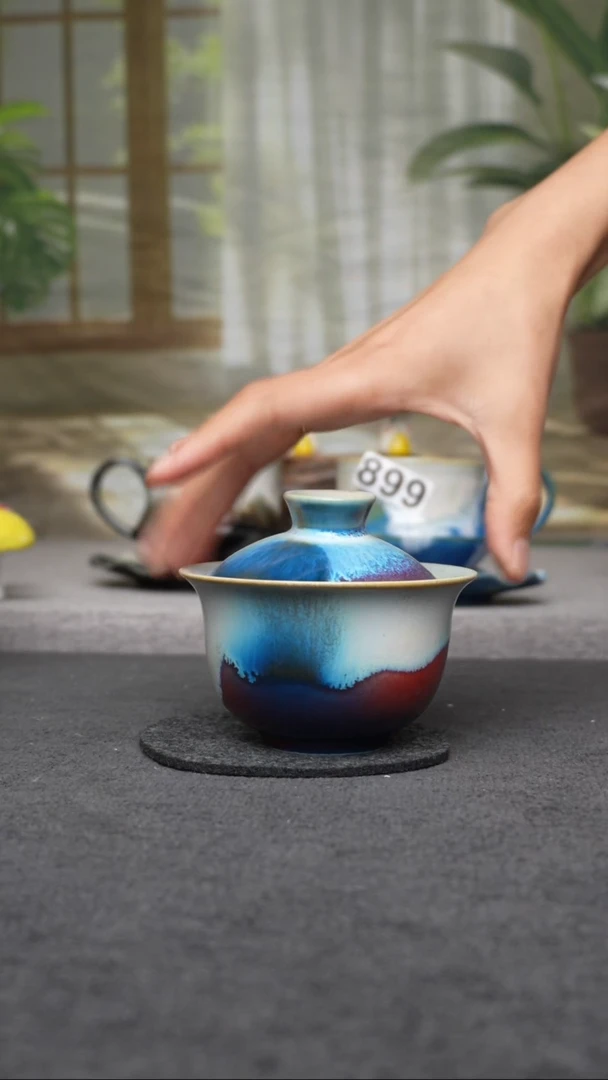 杯子陶764景德镇手工手创杯子 盖碗