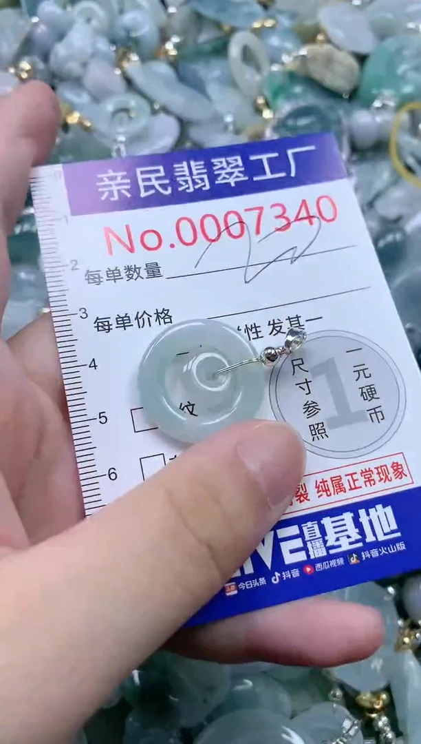 翡翠未镶嵌吊坠(不含链)7340