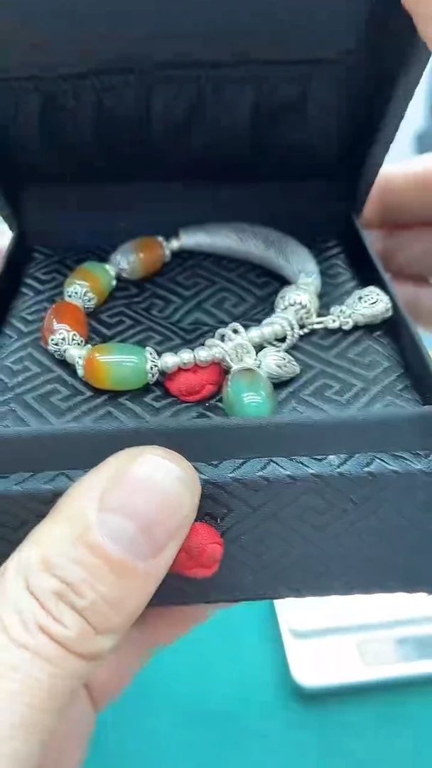 【闪购商品】玛瑙/玉髓手串银S925镶嵌S29 手串