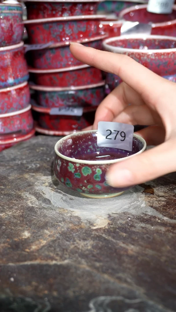 摆件陶精品窑变钧瓷茶器