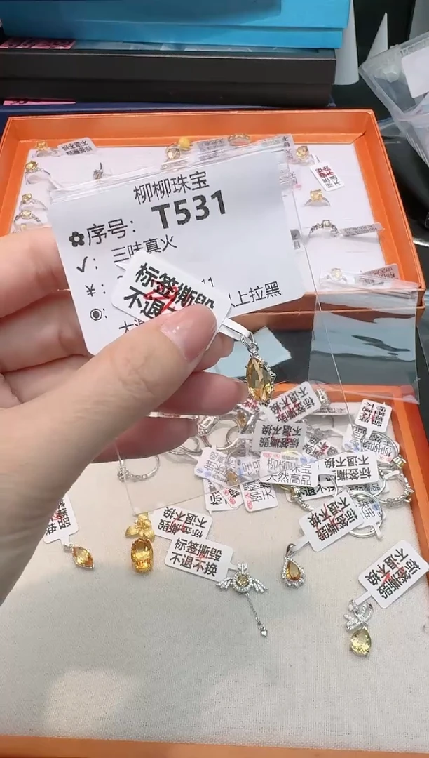 【闪购商品】水晶吊坠(不含链)银S925镶嵌多样性发一T531