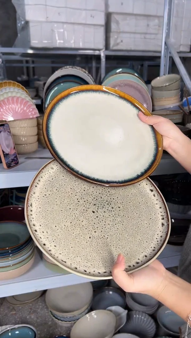 陶瓷外贸尾货瑕疵满20包邮X2大盘