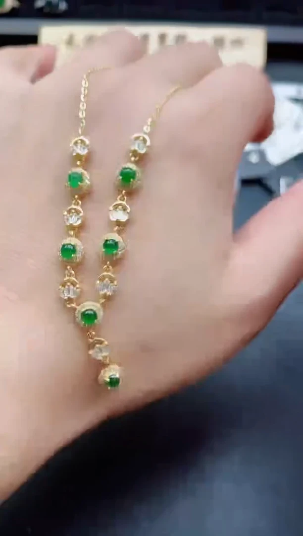 套链银S925镶嵌翡翠1