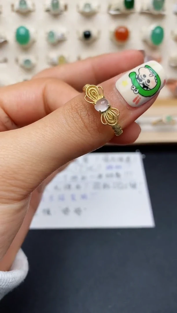 【闪购商品】翡翠戒指银S925镶嵌缅甸翡翠