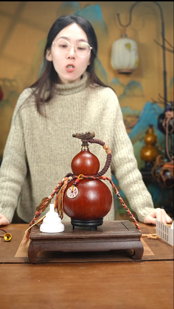 XD035藏绳款大漆酒葫芦（现货现发）