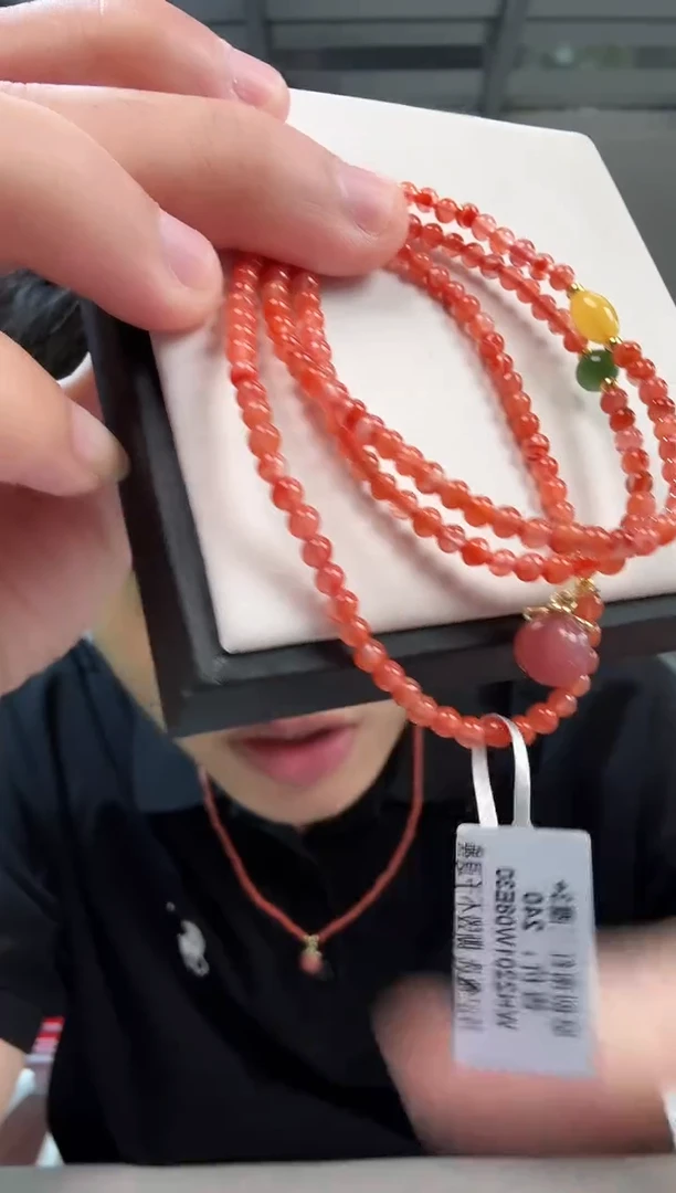 项链未镶嵌南红玛瑙晶5526 约3mm 多样性发一件