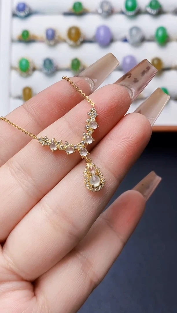 银S925镶嵌戒指翡翠0185