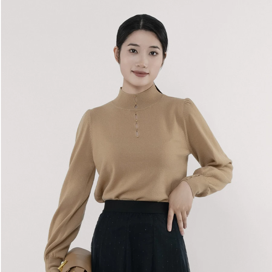 K&CH/纤2025秋季短款常规慵懒风毛针织衫圆领8342E866H1上衣