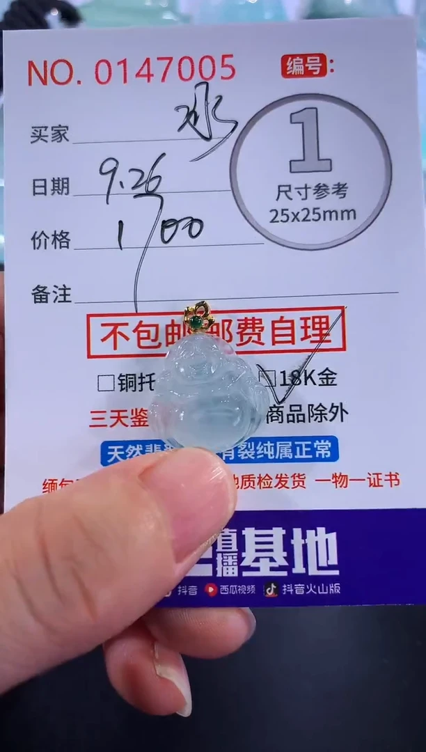 颈饰未镶嵌翡翠冰****宠！
